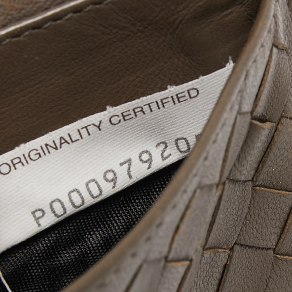 BOTTEGA VENETA Brown/Yellow Intrecciato Leather Zip Card Holder - Picture 7 of 8